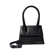 Jacquemus Le Chiquito Moyen Leather Handbag Black Silver