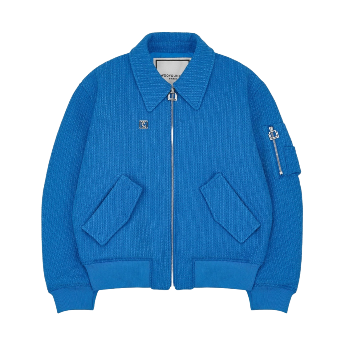 우영미 트위드 블루종 점퍼 블루 - 23SS(Wooyoungmi Tweed Blouson Jumper Blue - 23SS)