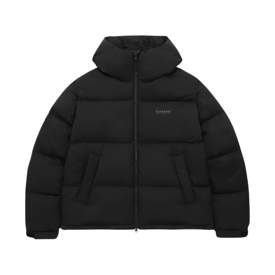 커버낫 씨빅 오리진 후드 숏 푸퍼 블랙(Covernat Civic Origin Hood Short Puffer Black)