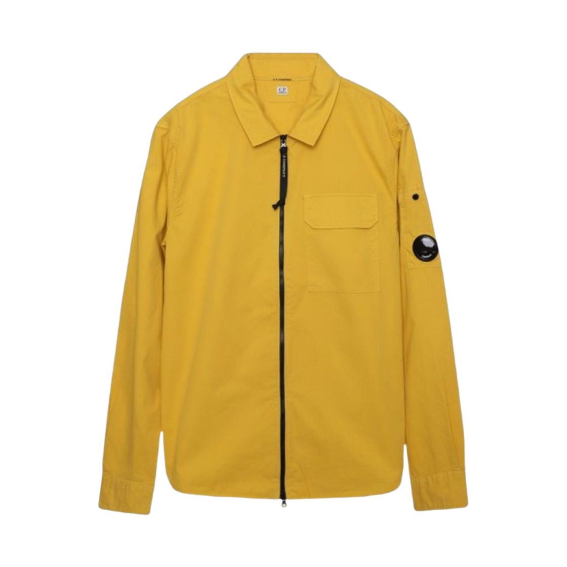 12CMSH087A002824G239 C.P. Company Emerized Gabardine Zipped Overshirt Nugget Gold Yellow  - 22SS