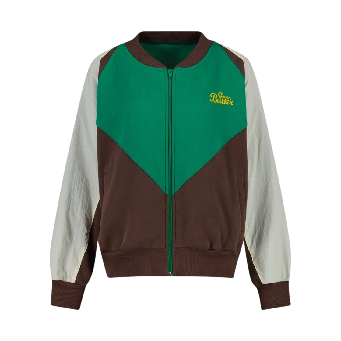 23FWP000030 Greenbutter Wind Breaker Warm Sweat Zip-up Brown Butter