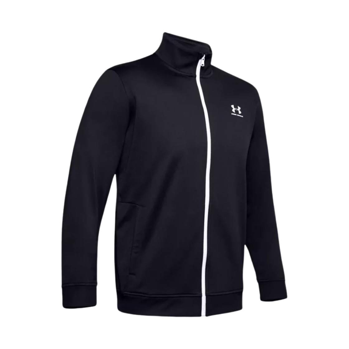 언더아머 스포츠스타일 트리콧 자켓 블랙 오닉스 화이트(Under Armour Sportstyle Tricot Jacket Black Onyx White)