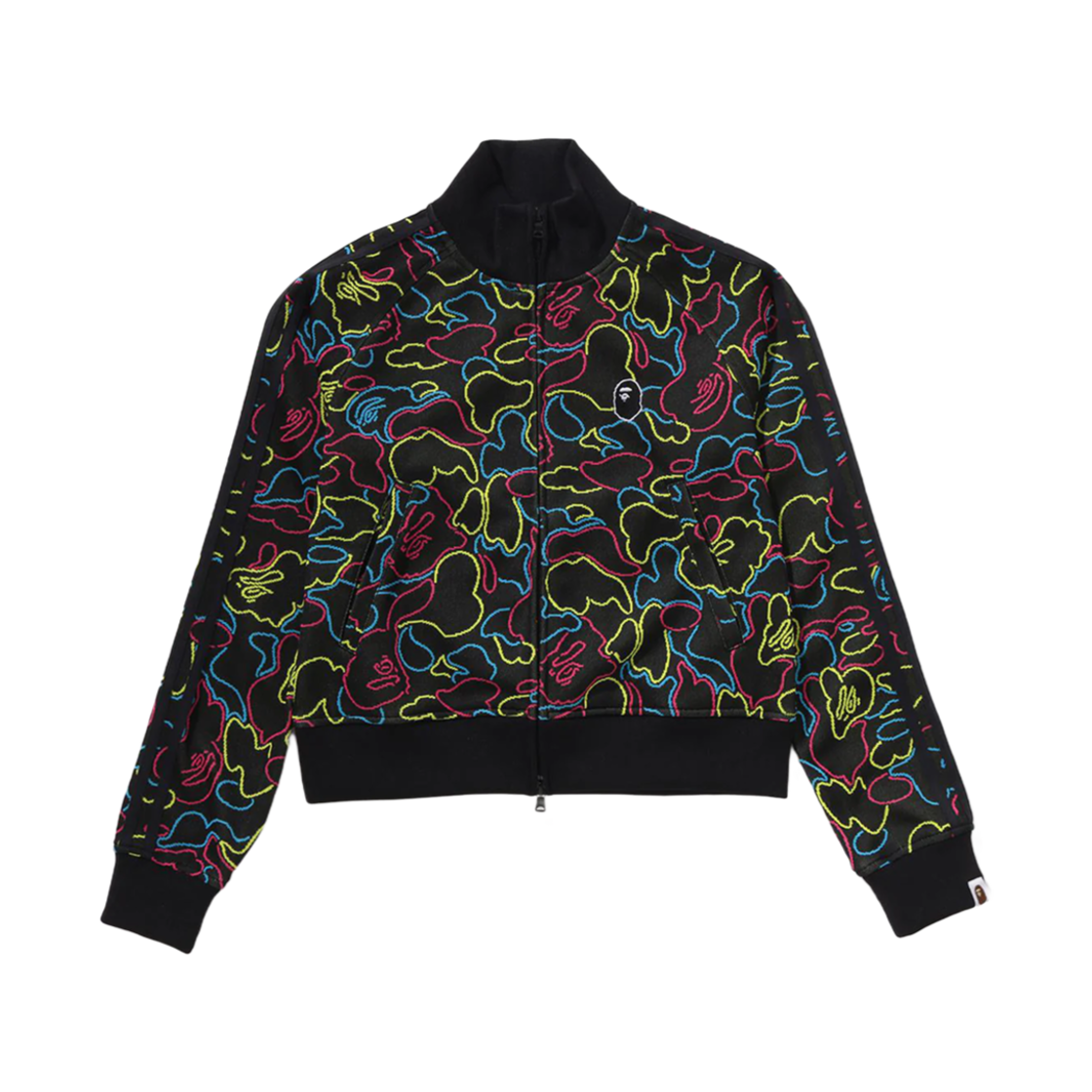 (W) 베이프 네온 카모 자카드 트랙 자켓 멀티