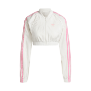 (W) Adidas Slim Crop Track Top Cloud White - KR Sizing