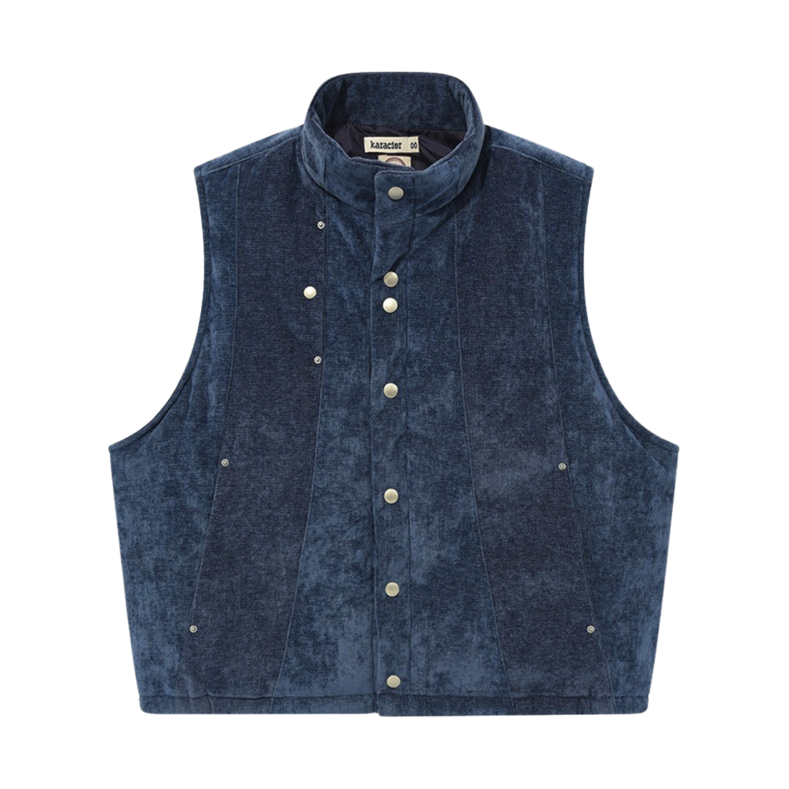 KAT9091 Karactor Velvety Padded Vest Dark Blue