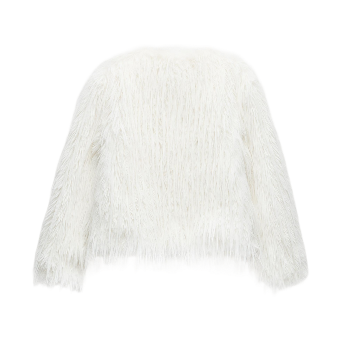 (W) 자라 포우 퍼 자켓 ZW 컬렉션 에크루((W) Zara Faux Fur Jacket ZW Collection Ecru) - 2