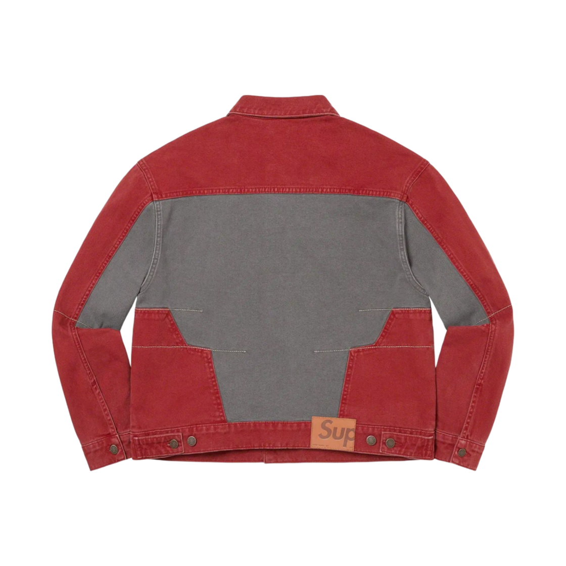 슈프림 투톤 패널드 데님 자켓 레드 - 22FW(Supreme 2-Tone Paneled Denim Jacket Red - 22FW) - 2