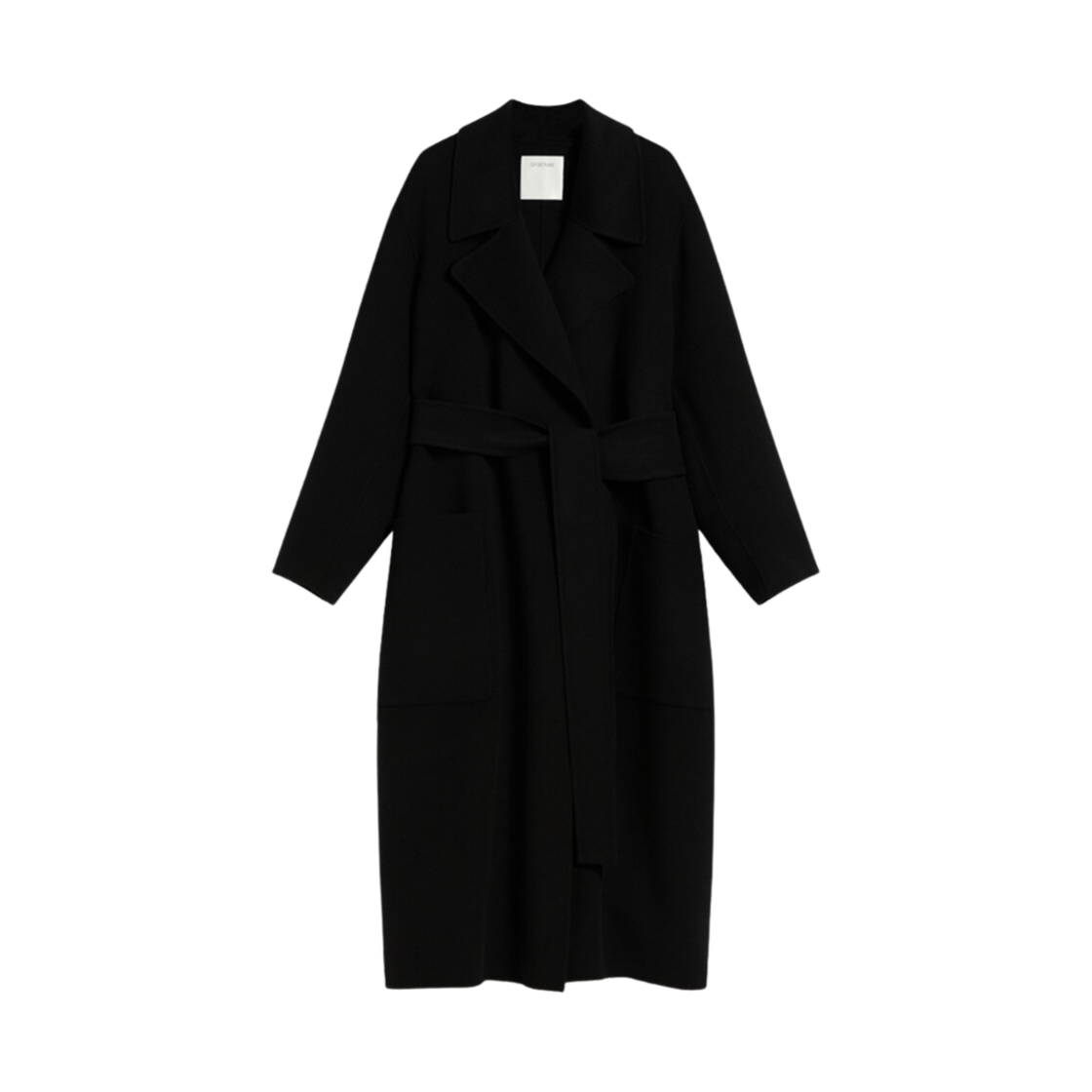 VELENO-013 (W) Max Mara Sportmax Veleno Belted Coat Black