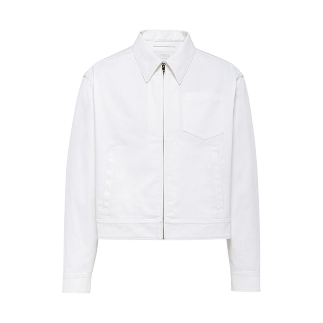프라다 드릴 블루종 자켓 옵티컬 화이트(Prada Drill Blouson Jacket Optical White) - 1