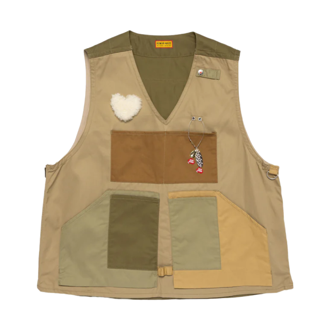 휴먼 메이드 피싱 베스트 올리브 드랩