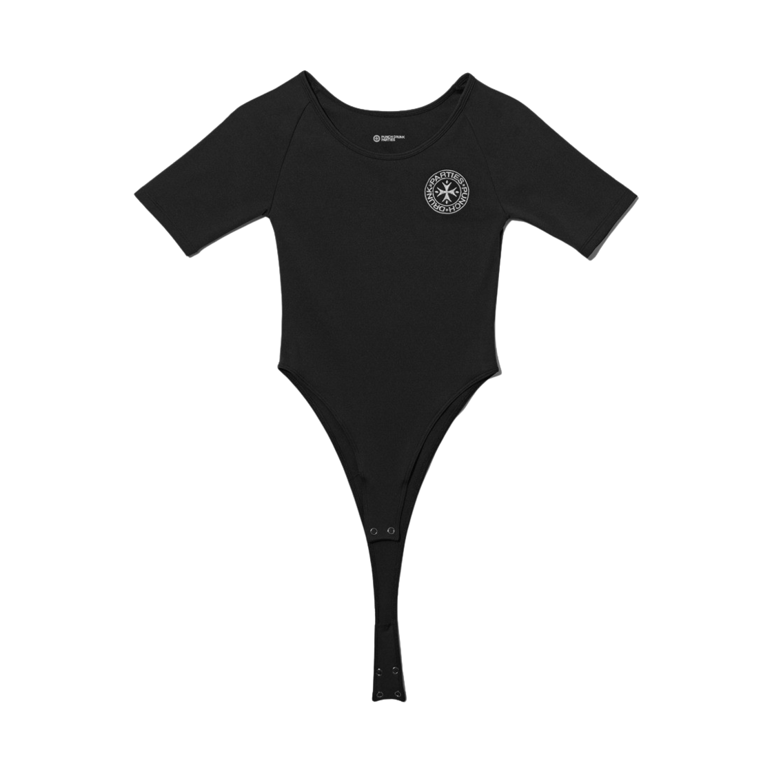 펀치 드렁크 파티즈 로고 애슬레틱 바디수트 블랙