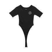 Punch Drunk Parties Logo Athletic Bodysuit Black