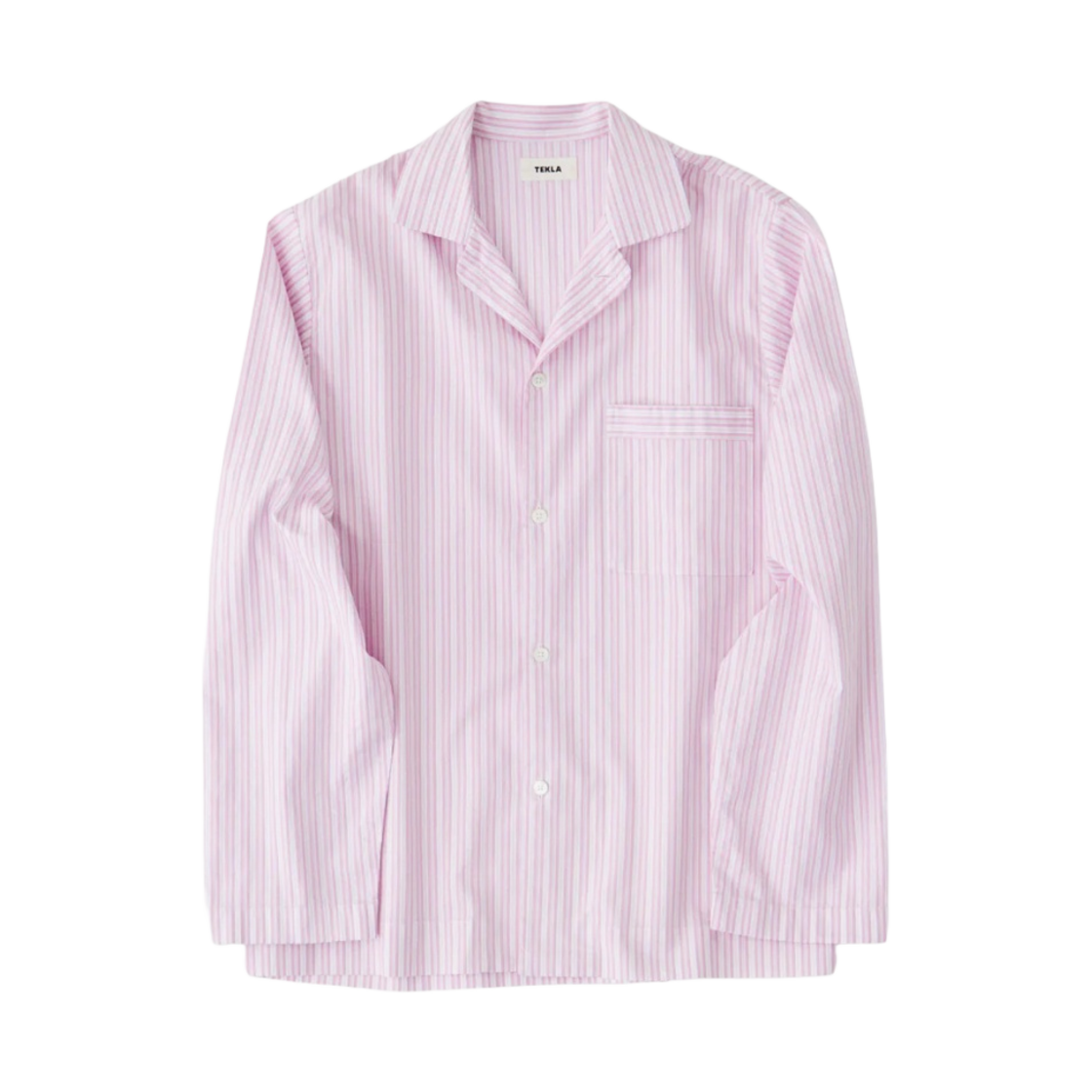 테클라 포플린 슬립웨어 롱슬리브 셔츠 카프리 스트라이프(Tekla Poplin Sleepwear Long Sleeve Shirt Capri Stripes)