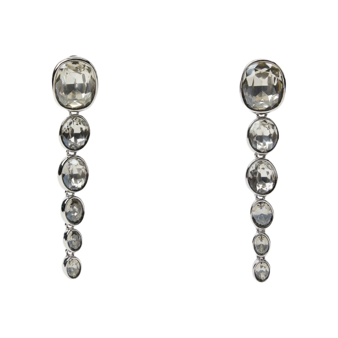 (W) 자라 x 바비 매텔 라인스톤 이어링 실버((W) Zara x Barbie Mattel Rhinestone Earrings Silver) - 1