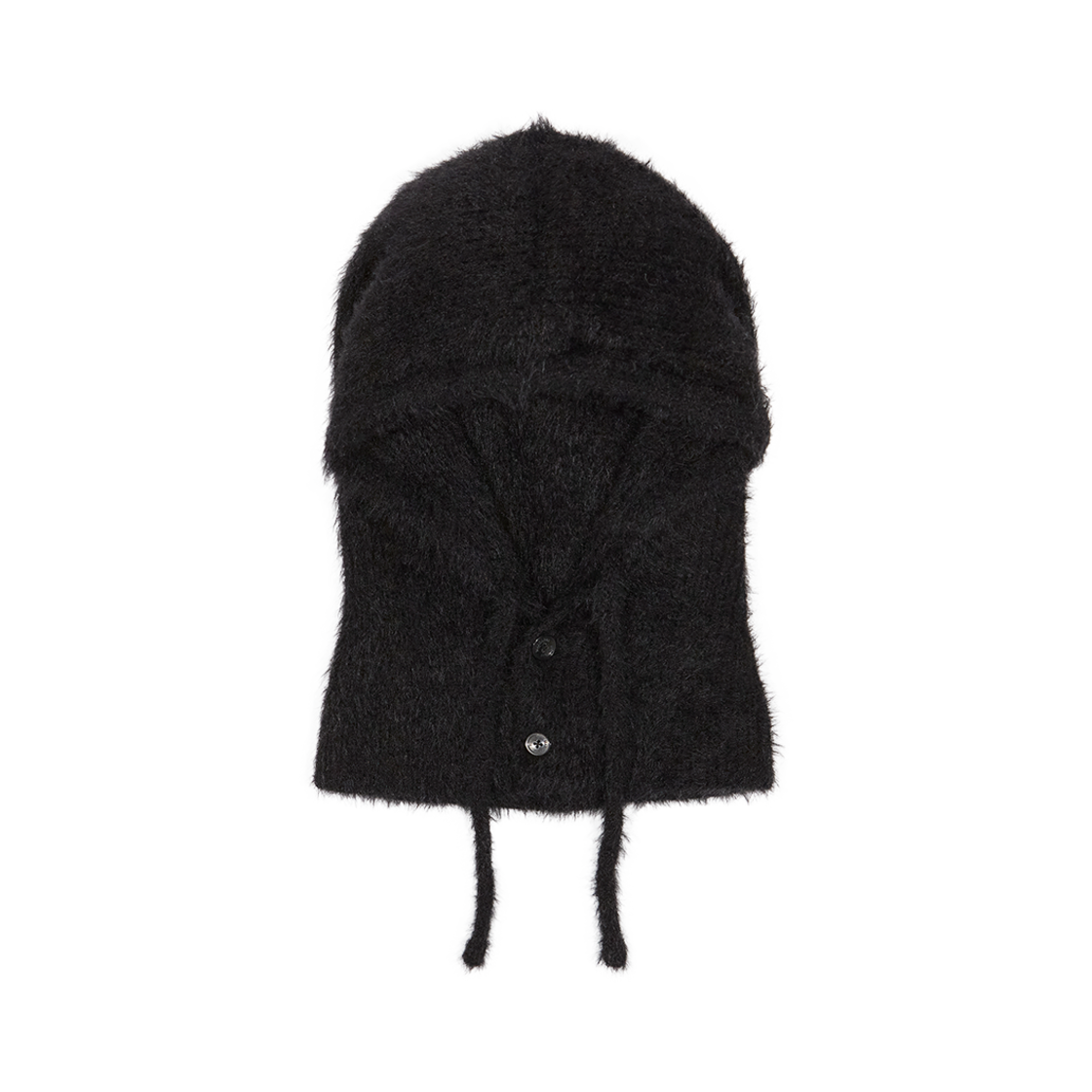 MF249NHT001CBBFR Margarin Fingers Fluffy Button Balaclava Black