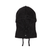 Margarin Fingers Fluffy Button Balaclava Black