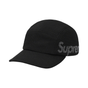 Supreme Jacquard Pique Camp Cap Black - 21SS