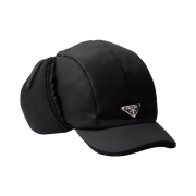 Prada Re-Nylon and Wool Trapper Hat Black