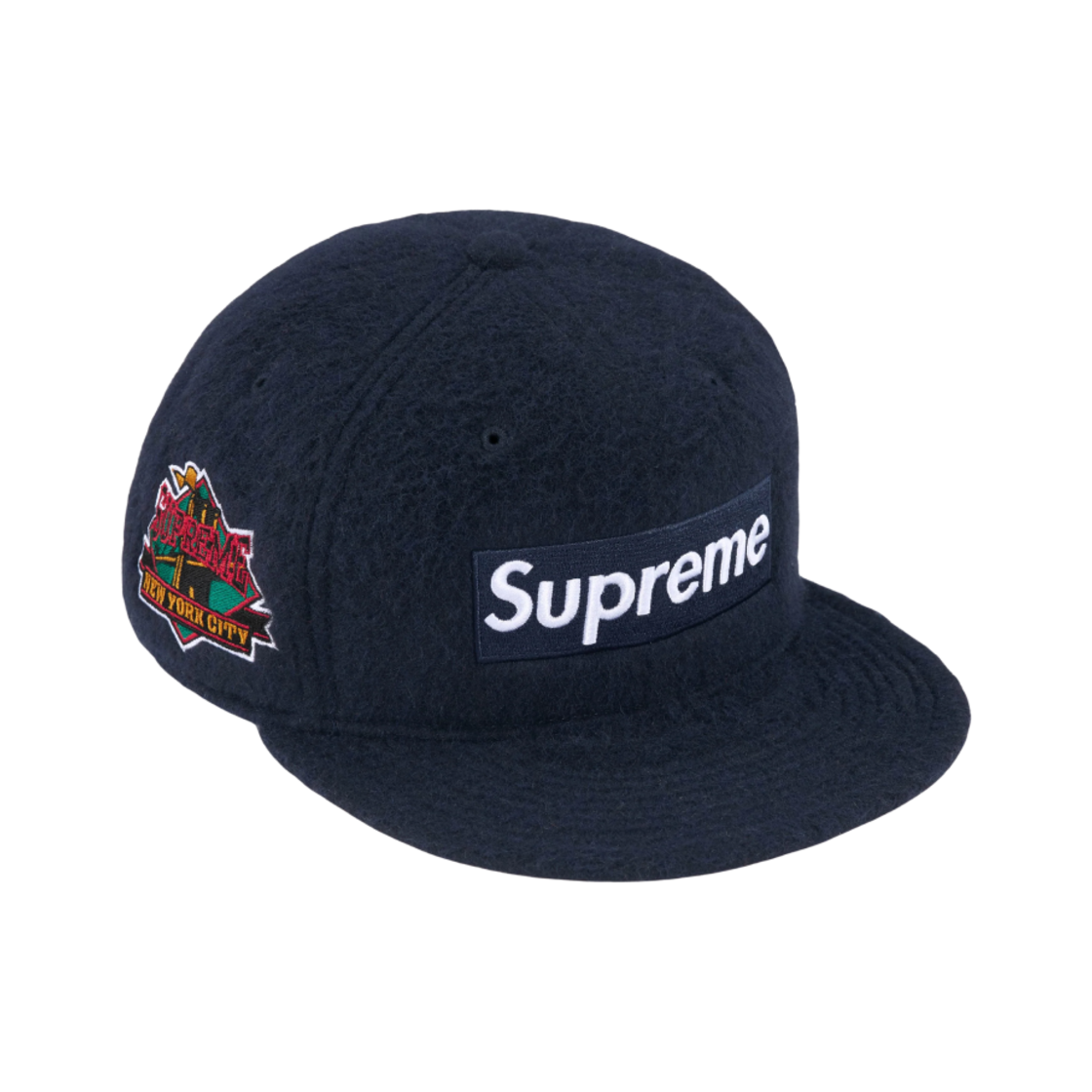 - Supreme Brushed Wool Box Logo New Era Navy - 24FW