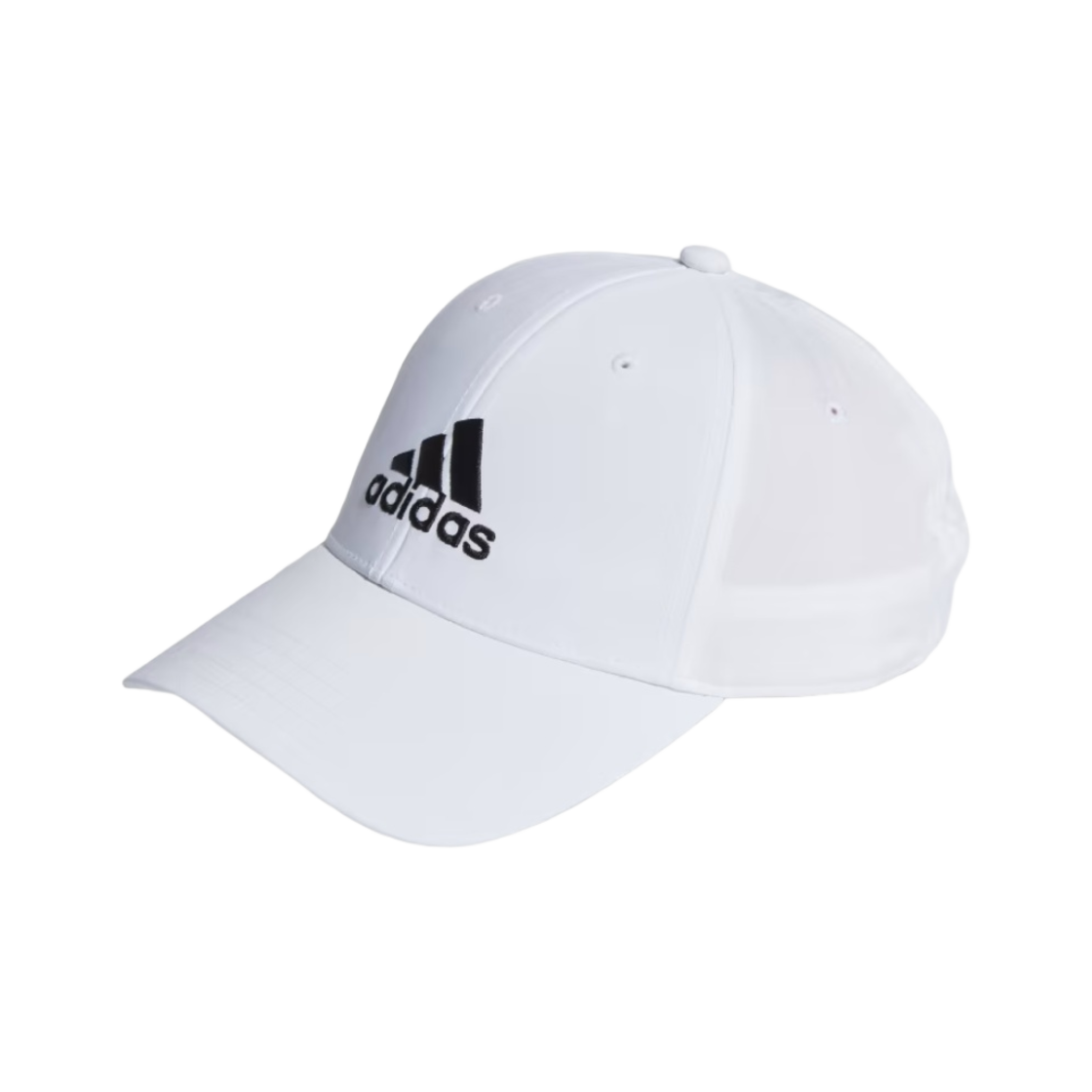 II3552 Adidas Embroidered Logo Lightweight Baseball Cap White