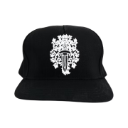 Chrome Hearts Dagger Denim Baseball Hat Black White