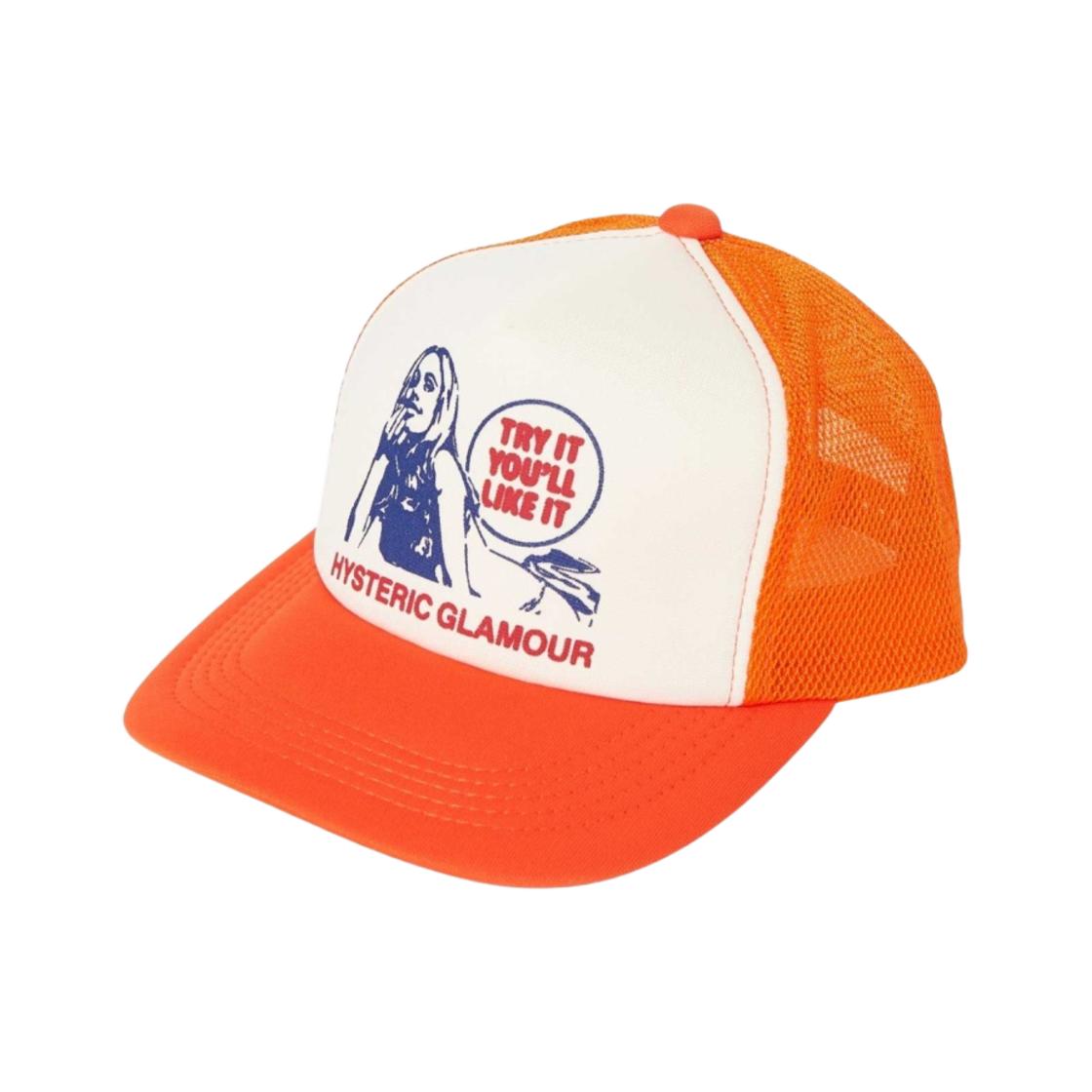 히스테릭 글래머 트라이 잇 유 윌 라이크 잇 메쉬 캡 오렌지(Hysteric Glamour Try It You Will Like It Mesh Cap Orange) - 1