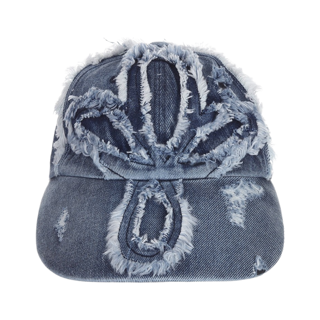 써저리 클로버 패치 데님 캡 블루