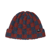 Stussy Crochet Checker Beanie Navy