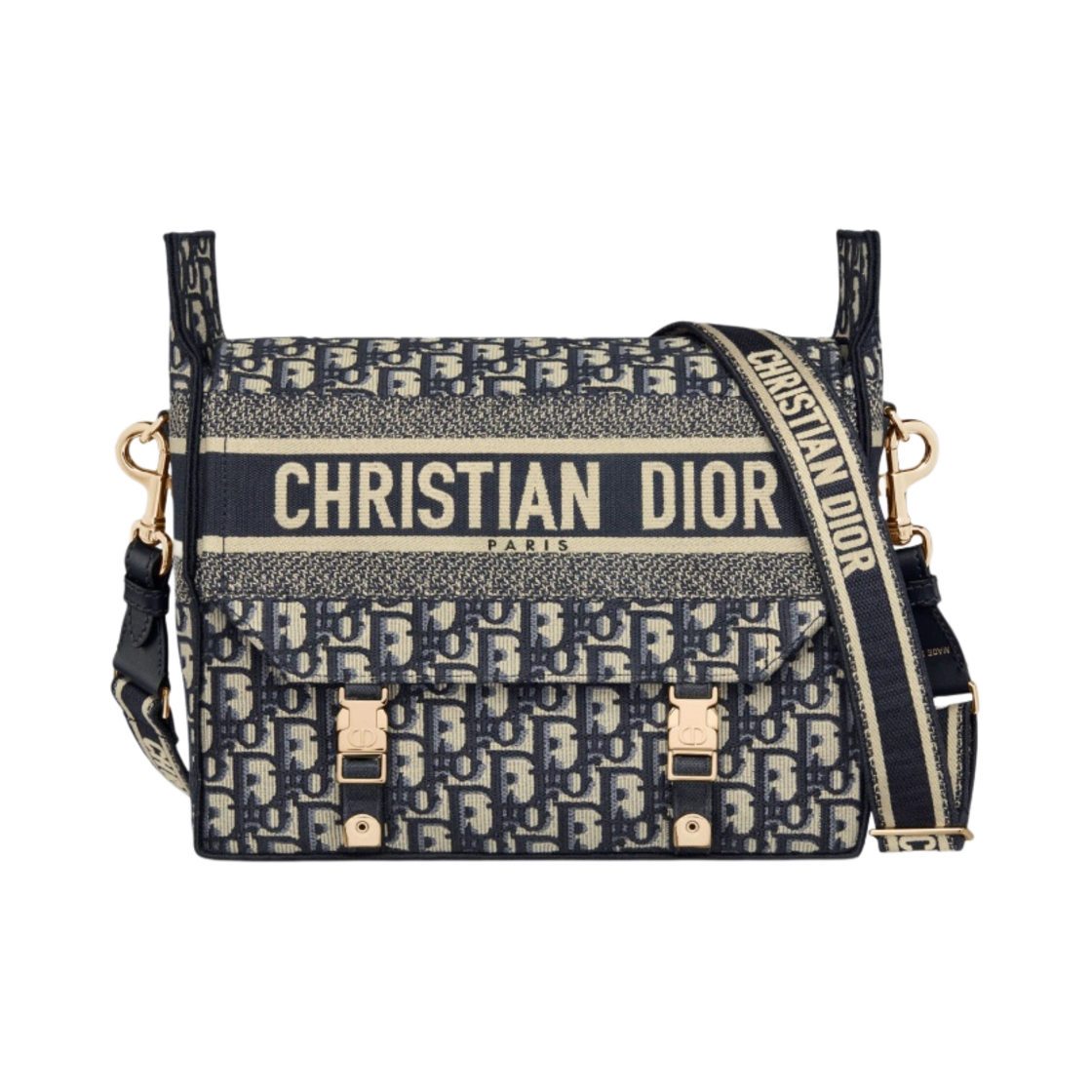 디올 디올캠프 미디움 백 블루 디올 오블리크 자수