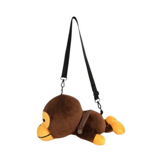 - BAPE Baby Milo Plush Doll Cross Bag Brown