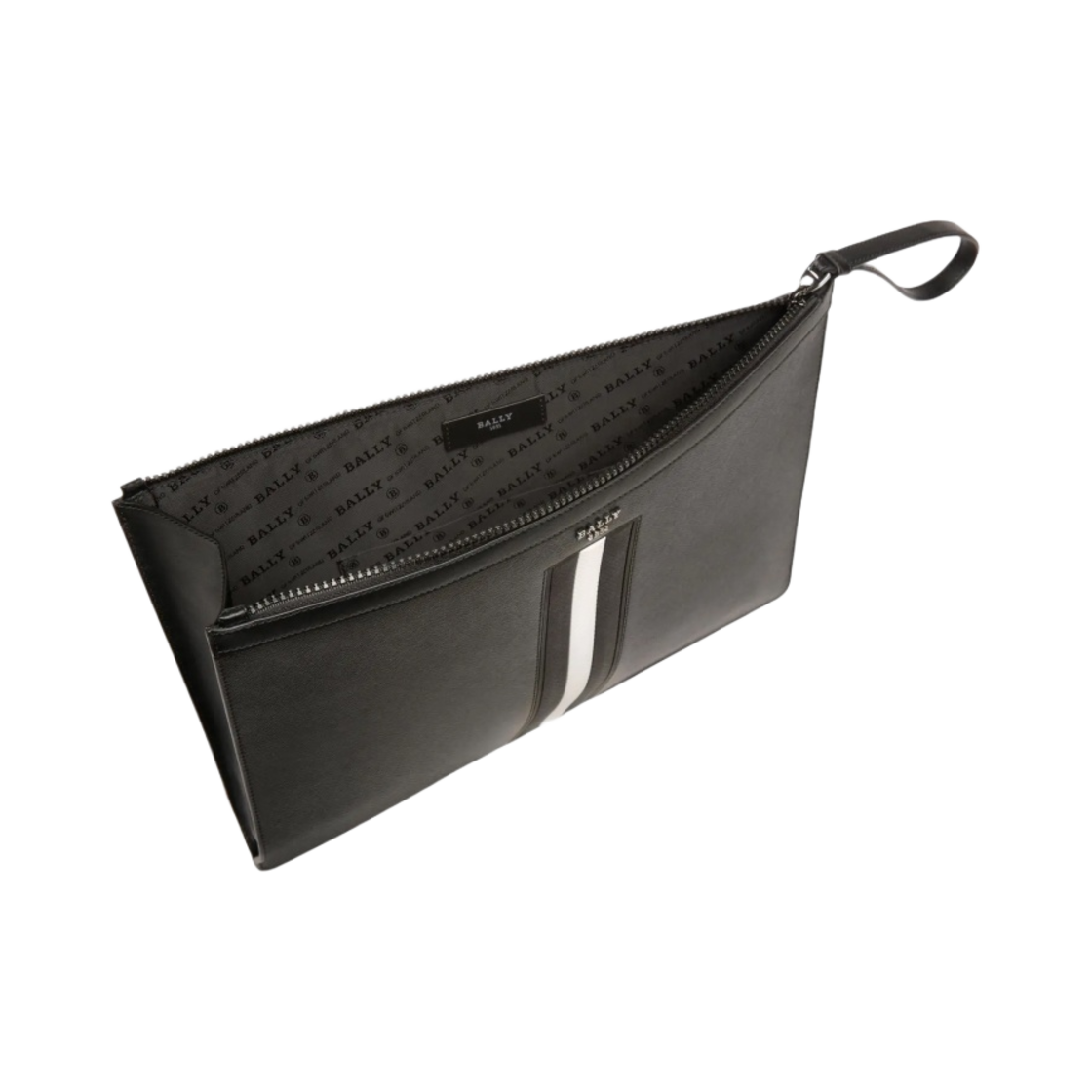 발리 볼리스 라지 리사이클 레더 파우치 블랙(Bally Bollis Large Recycled Leather Pouch Black) - 3