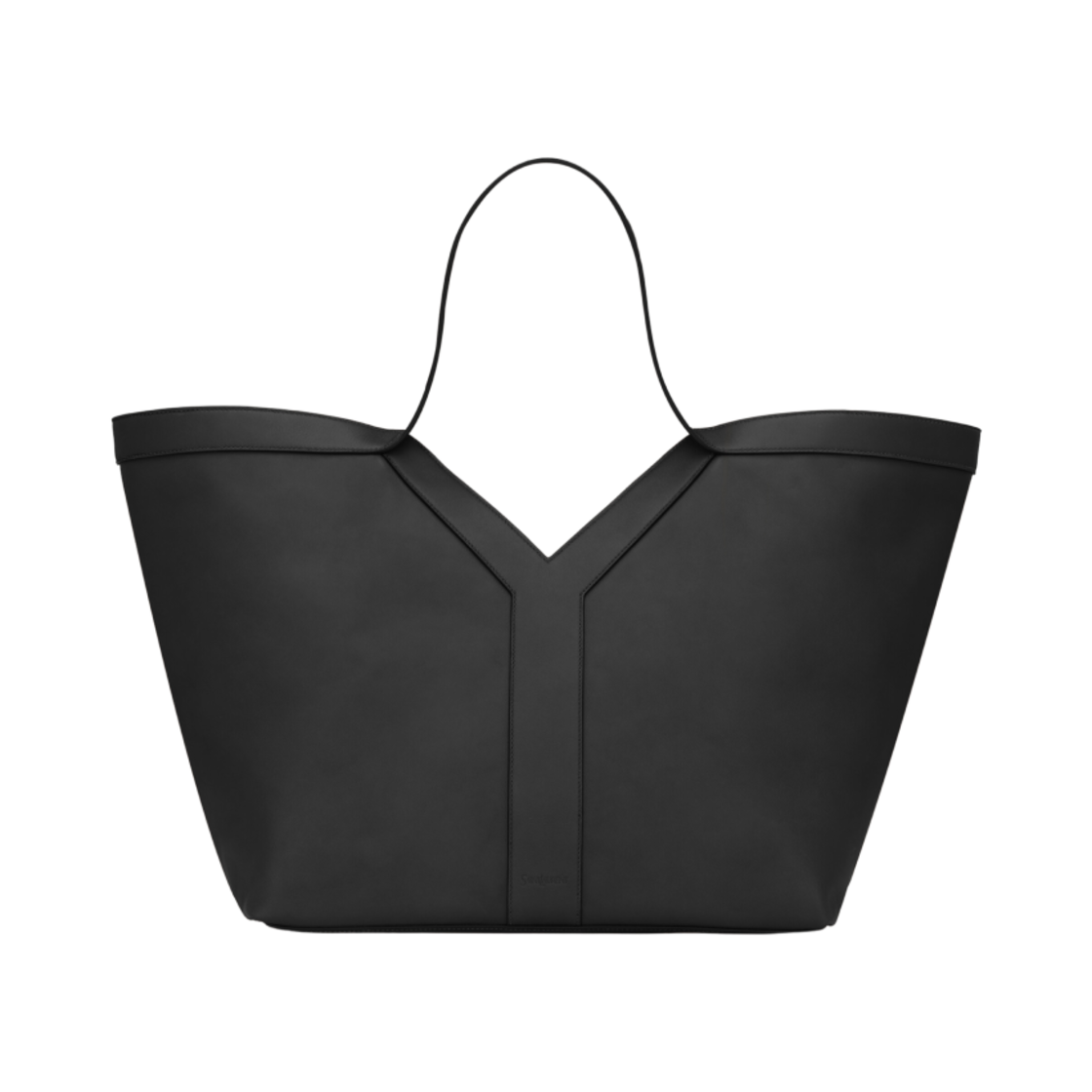 817602-AAEB3-1000 Saint Laurent Y Tote in Grained Leather Black