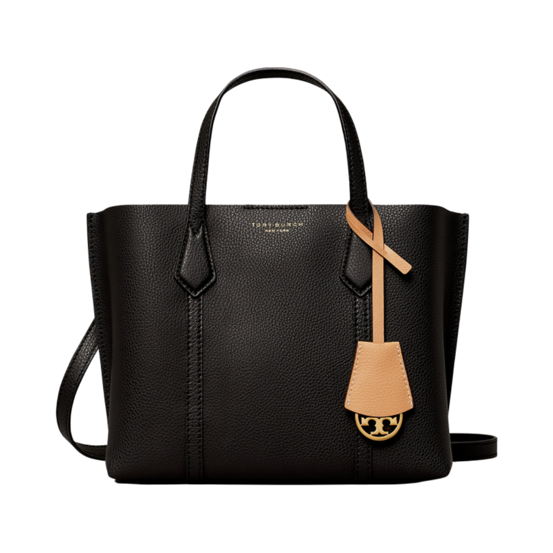 81928-001 Tory Burch Perry Triple Compartment Small Tote Bag Black