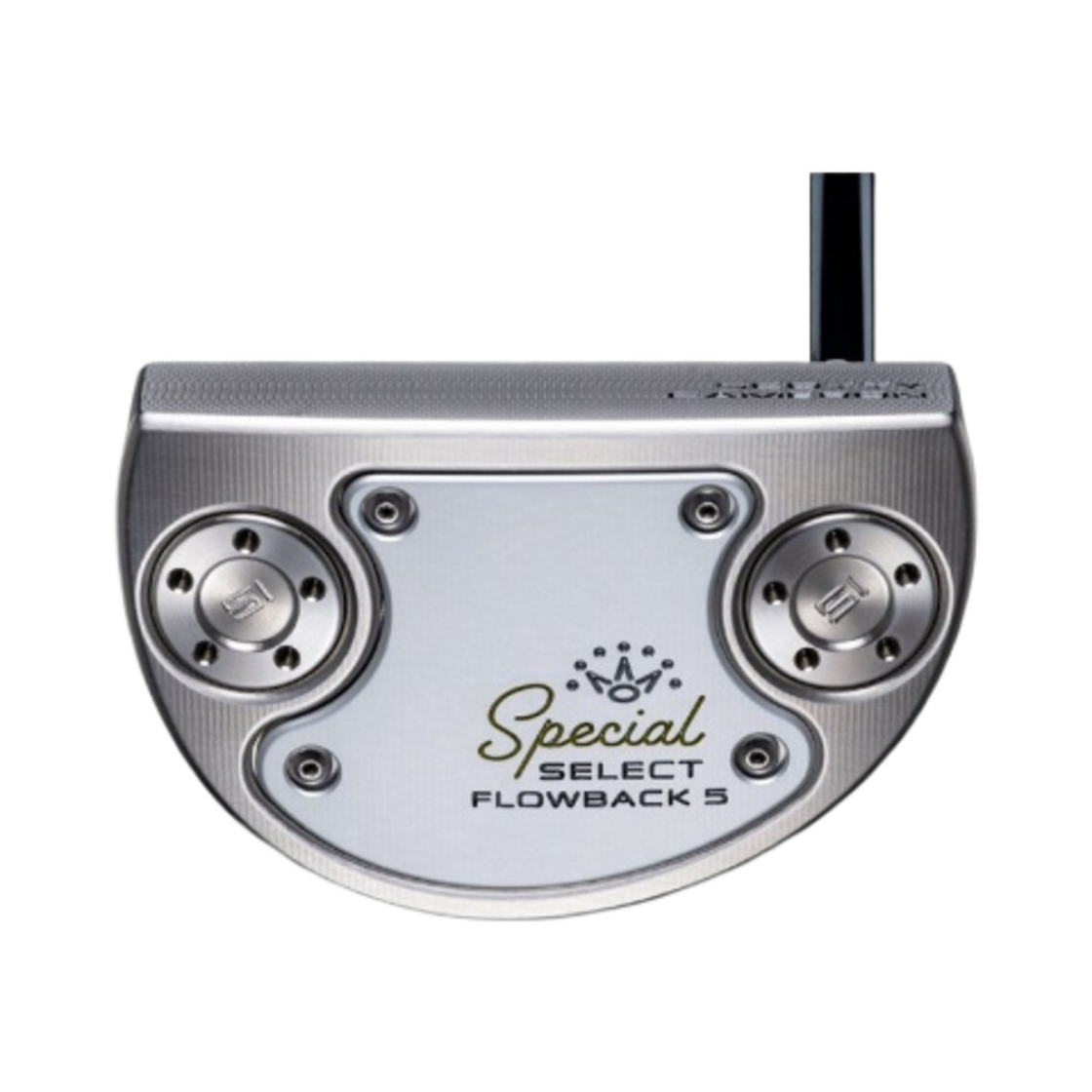 타이틀리스트 스카티 카메론 스페셜 셀렉트 플로우백 5 모토 정크 야드 도그 미드 말렛 헤드커버 블랙 마타도르 그립 퍼터 34.5인치 그린 블랙 실버(Titleist Scotty Cameron Special Select Flowback 5 Moto Junk Yard Dog Mid-Mallet Headcover Black Matador Grip Putter 34.5-Inch Green Black Silver) - 3