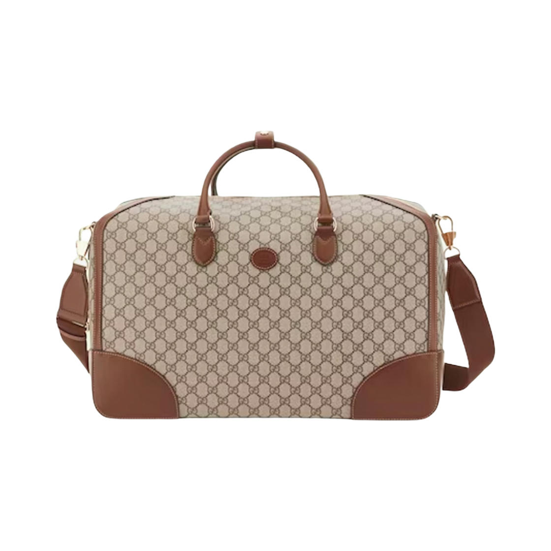 구찌 라지 더플백 인터로킹 G 베이지 에보니 GG 슈프림 | Gucci