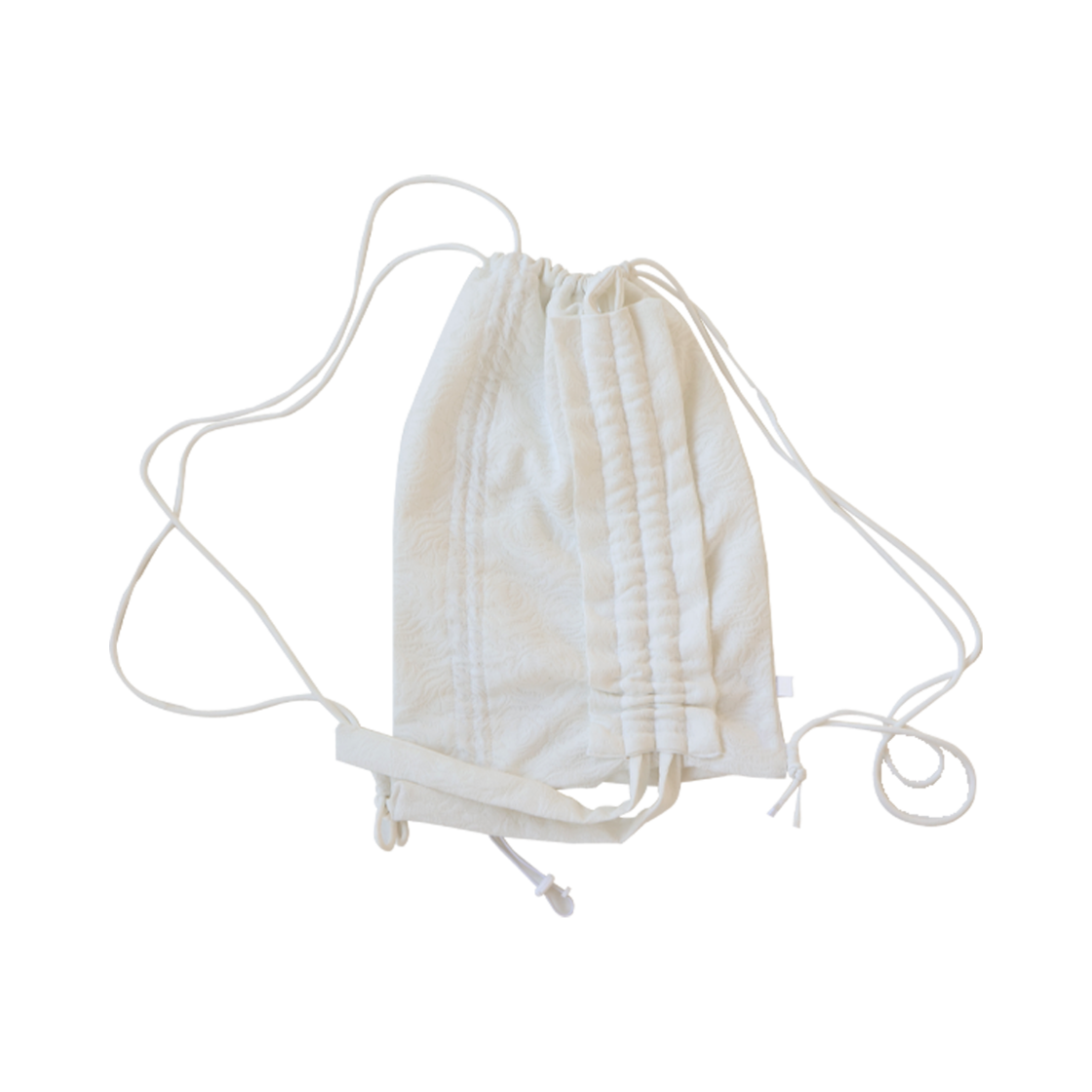 글로시 로맨틱 로즈 짐 색 화이트(Glossy romantic rose gym sack white)