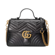 Gucci GG Marmont Matelasse Small Top Handle Bag Black