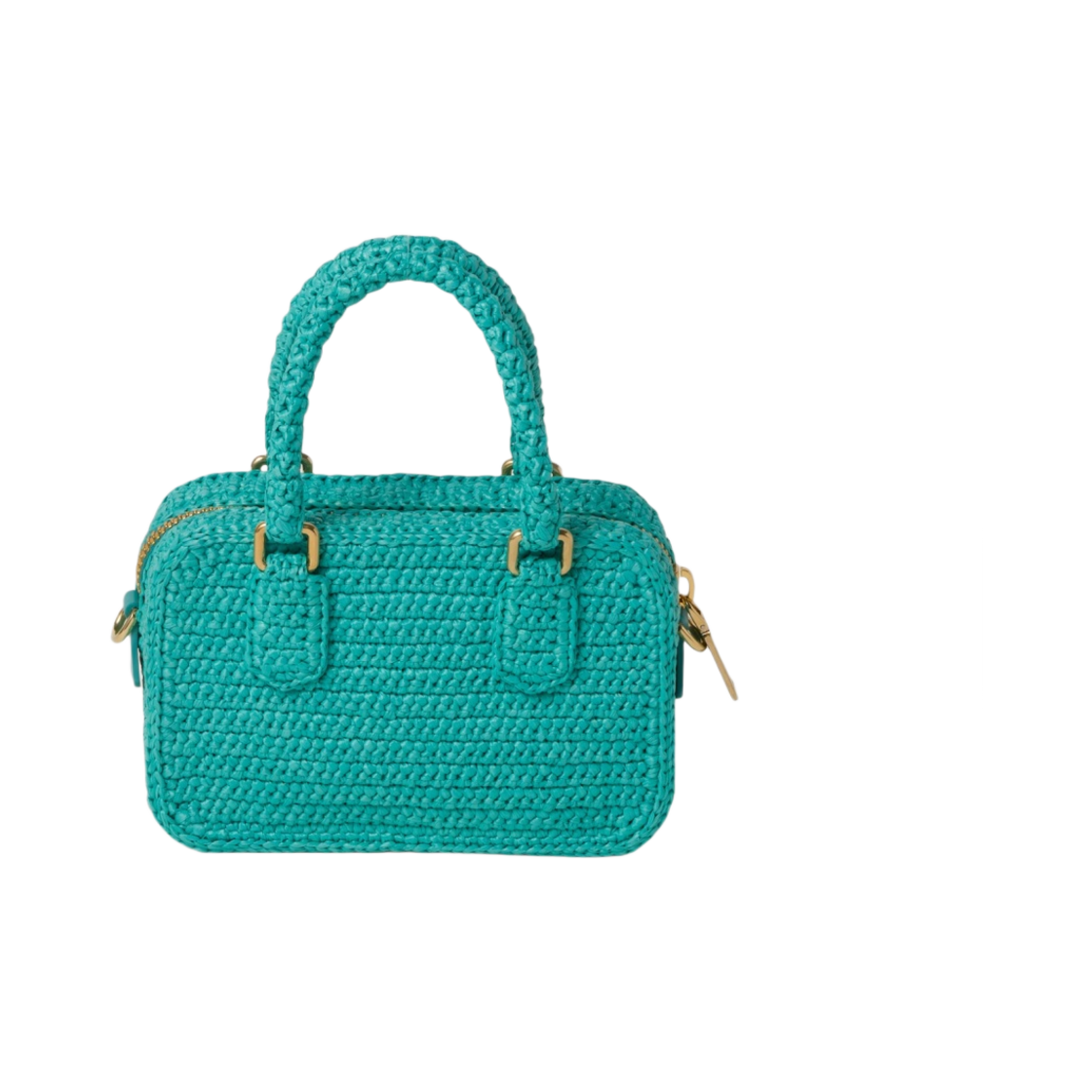 5BB123-2F73-F0194 Miu Miu Crochet Top Handle Bag Jade Green - #2