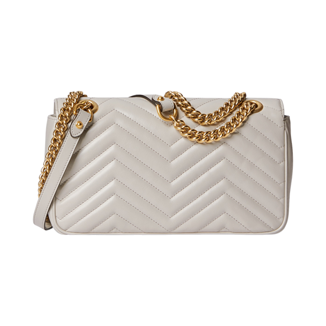 구찌 GG 마몽 미디움 숄더백 라이트 베이지 레더(Gucci GG Marmont Medium Shoulder Bag Light Beige Leather) - 2