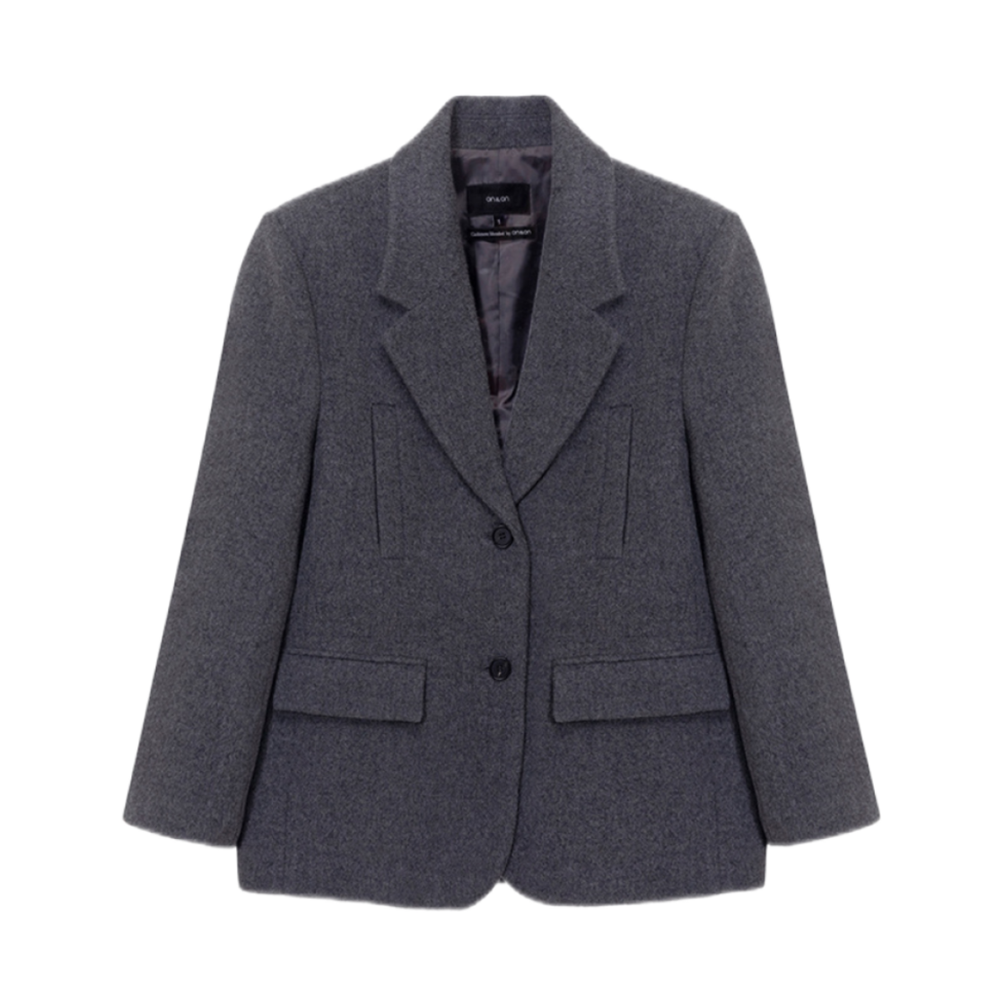 NEW4WJA22-1F (W) On&On Classic Wool Cashmere Jacket Melange Grey