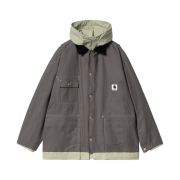 Sacai x Carhartt WIP Reversible Duck Coat Gray Light Green