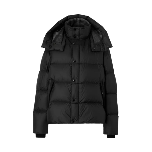 Burberry Detachable Sleeve Hooded Puffer Jacket Black