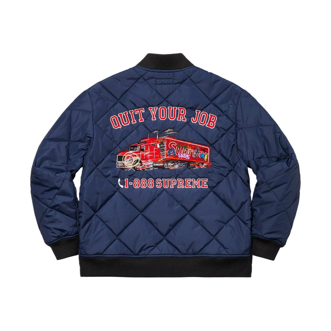 슈프림 큇 유어 잡 퀼티드 워크 자켓 블루 - 21FW | Supreme | KREAM
