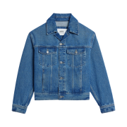 AMI Indigo Boxy Fit Denim Jacket Vintage Blue