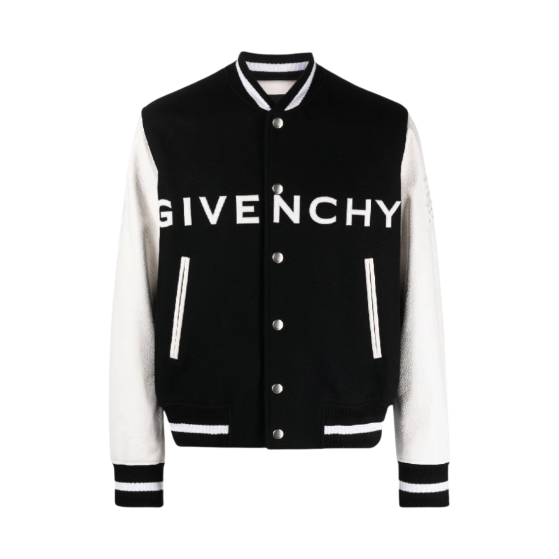 지방시 컬리지 바시티 자켓 블랙 화이트(Givenchy College Bomber Jacket Black White)