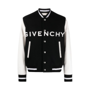 Givenchy College Bomber Jacket Black White