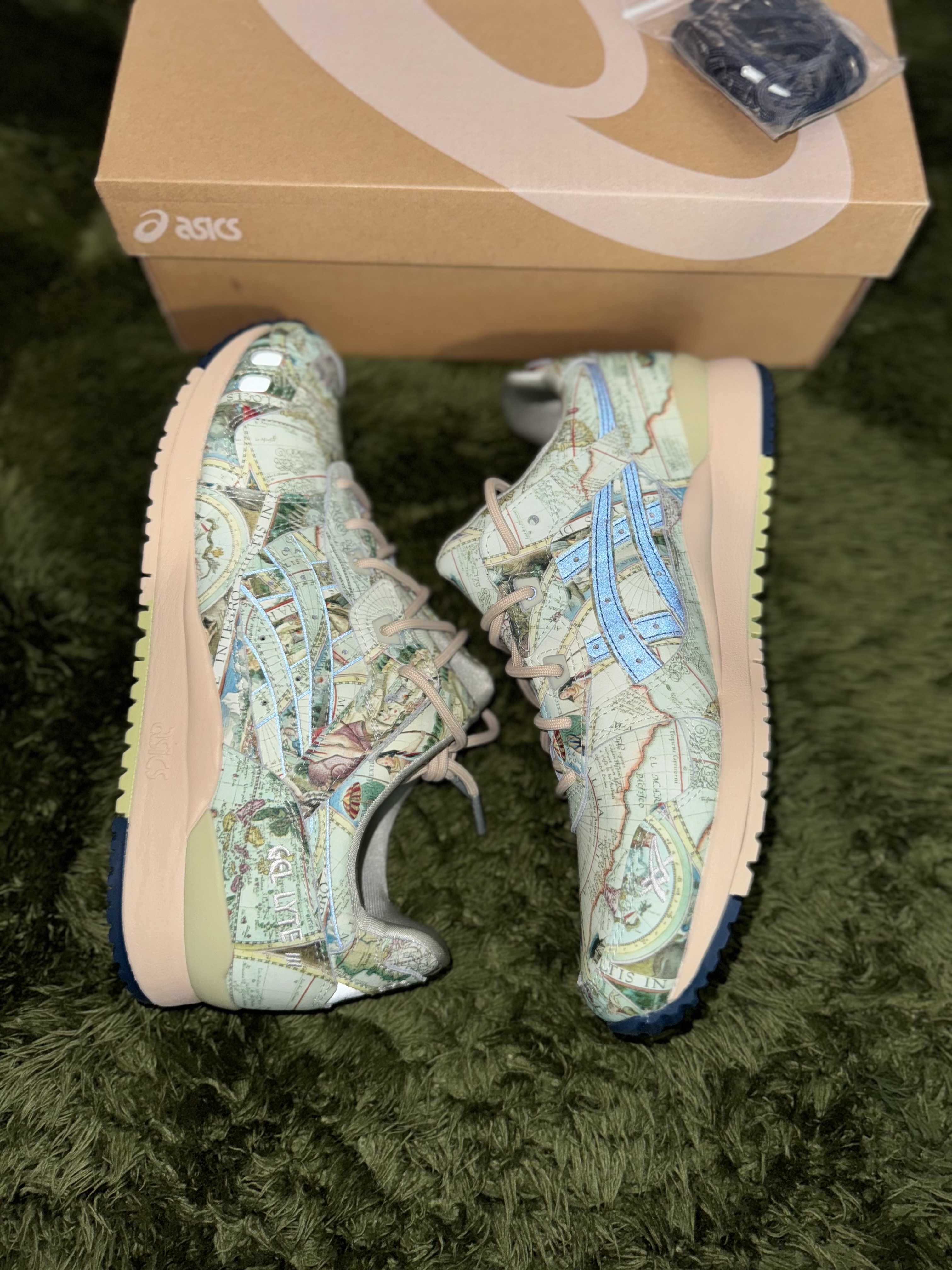 Asics x Atmos Gel-Lyte III Ice Green Midnight Blue 착용 스타일 - 5