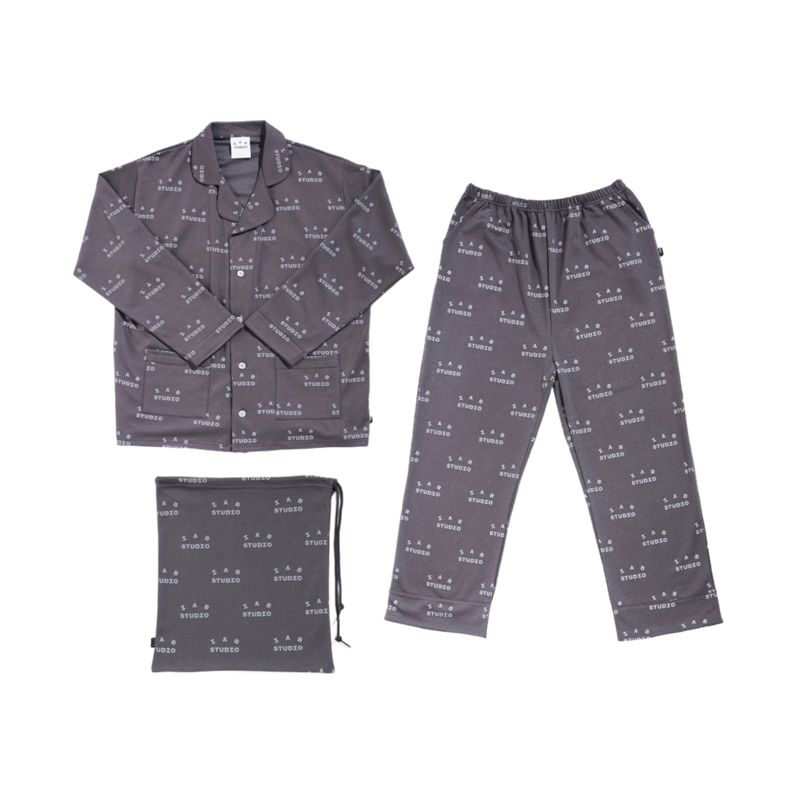 아이앱 스튜디오 앳 홈 파자마 세트 차콜(IAB Studio At Home Pajama Set Charcoal)