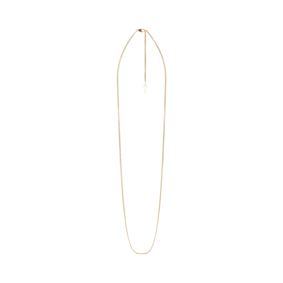 - Tuewid Diamond Logo Pendant Chain Necklace Gold