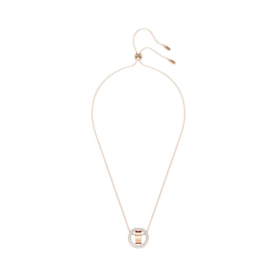 5636500 (W) Swarovski Hollow Pendant White Rose Gold Plated
